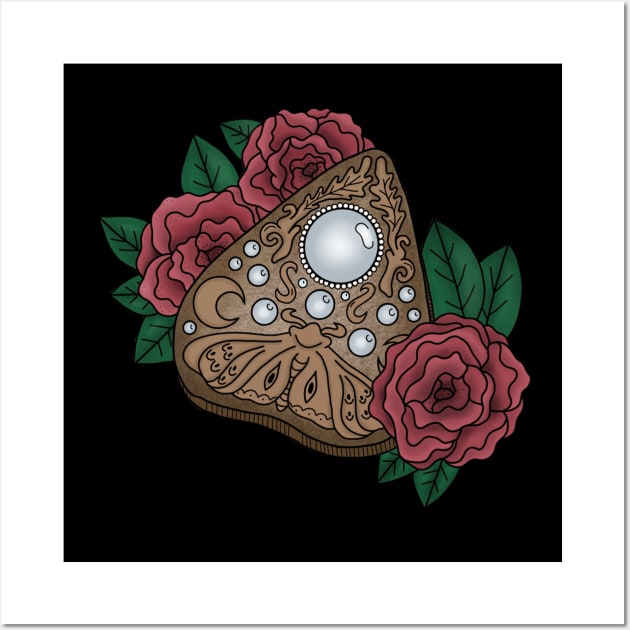 Floral Ouija Planchette Wall Art by kirrajadex